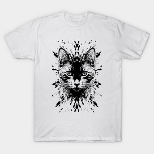 Cute Cat Illusion Design, Funny Cat Lover Gift Idea T-Shirt